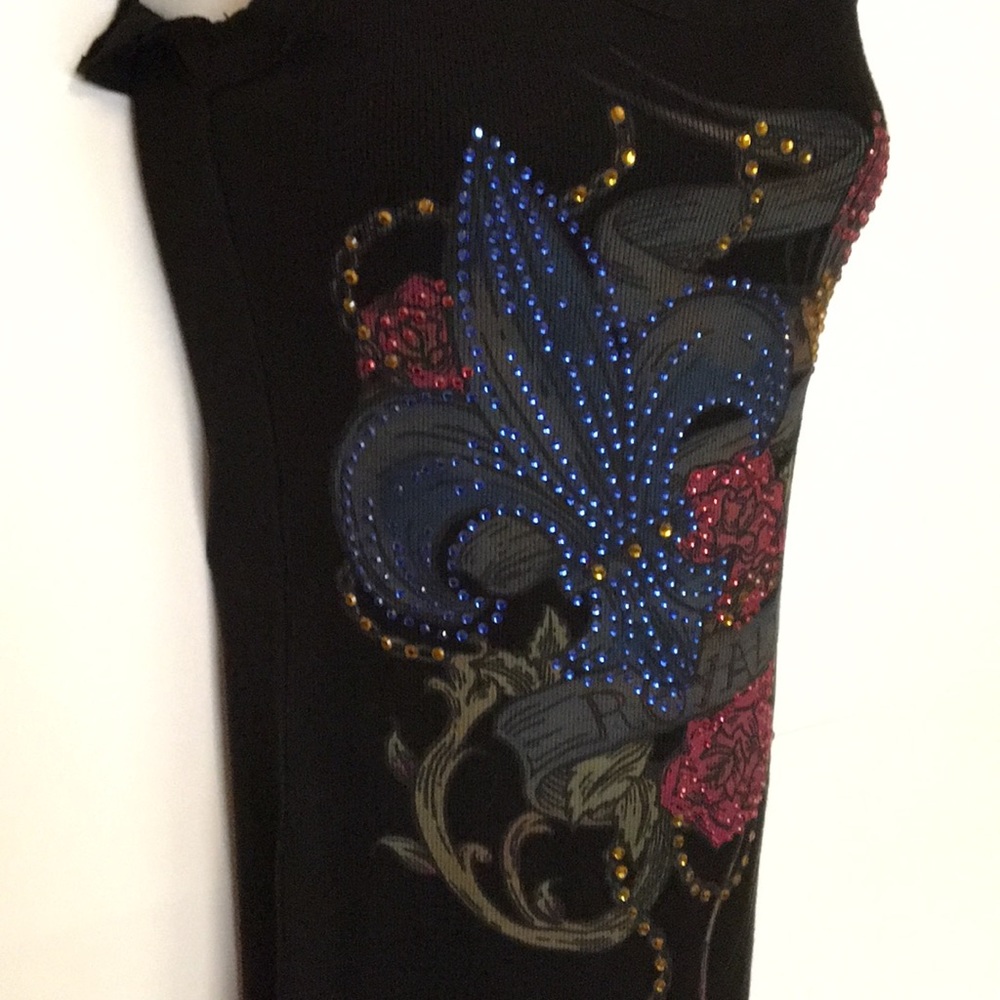 Bling tank top size XS - approx 13.5” Bust 27”Long